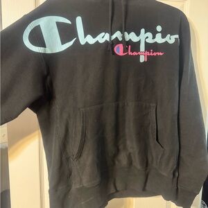 Champion Reverse Weave Large Black Hoodie